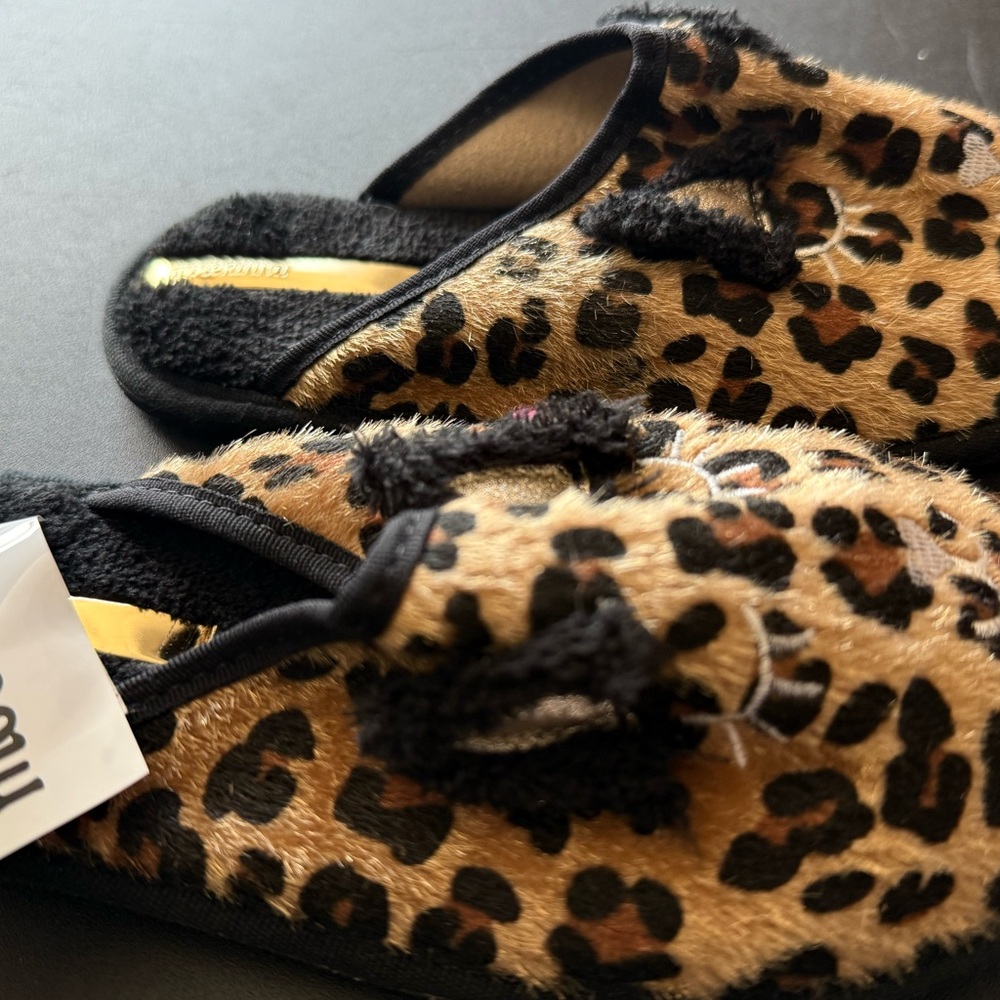 Leopard Print Kids Slippers